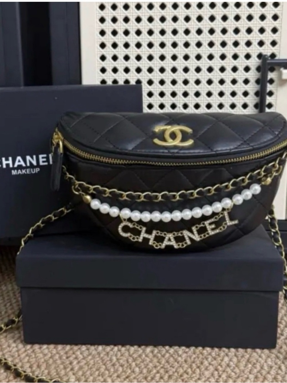 GWP Chanel Bum Bag Quilted Black Bag